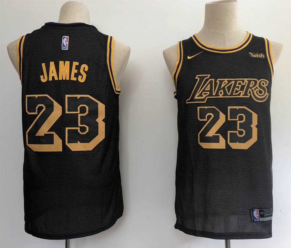 Men Los Angeles Lakers #23 James Black Game Nike NBA Jerseys->->NBA Jersey
